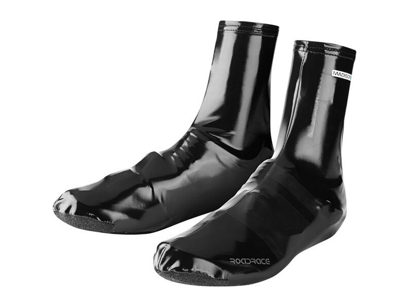 Madison RoadRace PU Lycra aero overshoes, black click to zoom image