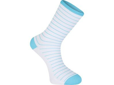 Madison RoadRace Premio extra long sock, fade stripes white / blue curaco