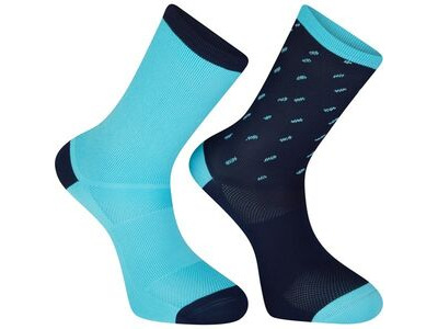 Madison Sportive long sock twin pack, rain drops ink navy / blue curaco
