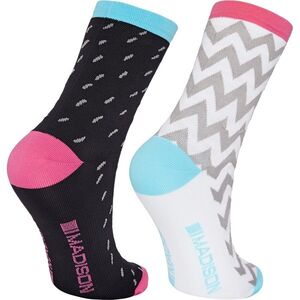Madison Sportive mid sock twin pack, ziggy black / white click to zoom image