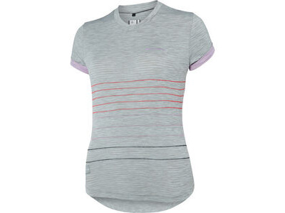 Madison Leia women's short sleeve jersey, silver grey / violet mist