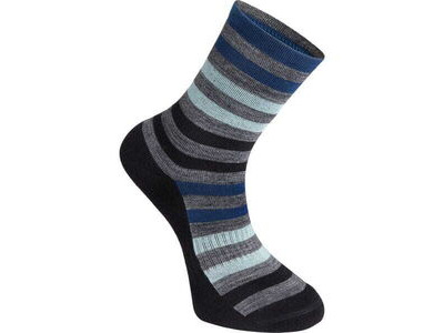 Madison Isoler Merino 3-season sock - grey / blue fade