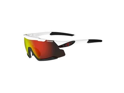 Tifosi Aethon Interchangeable Clarion Lens Sunglasses 2019 White/Black/Clarion Red